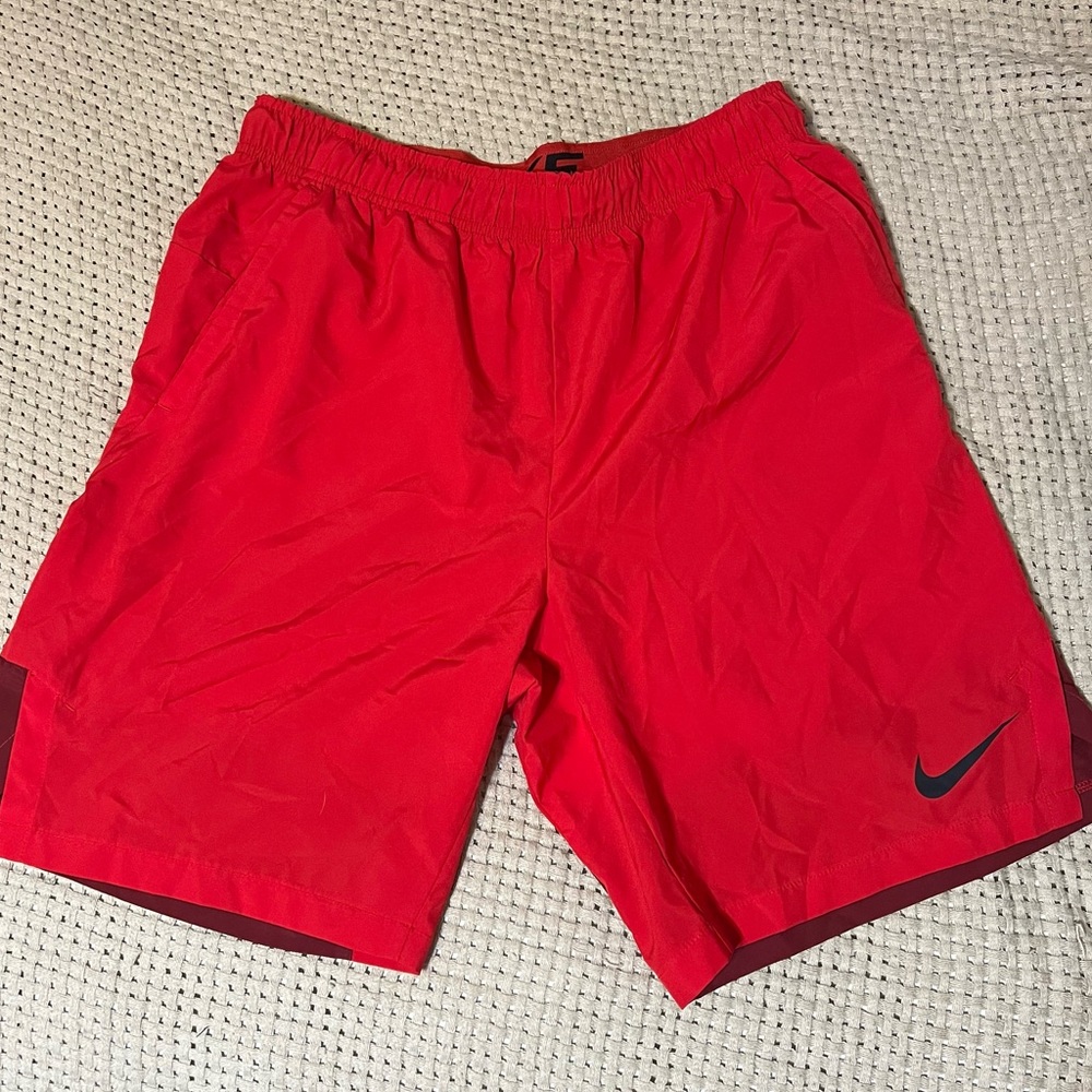 Nike Dri-Fit Red Athletic Shorts Lightweight Mesh